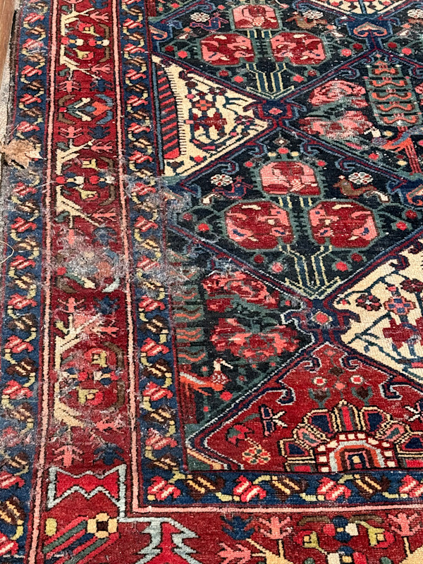 Hand made wood rug