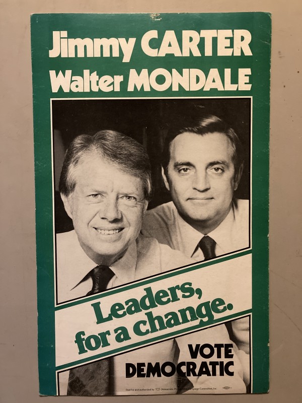 Unframed Carter Mondale political poster