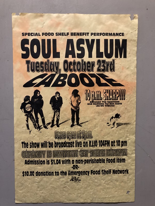 Unframed Soul Asylum advertisement poster