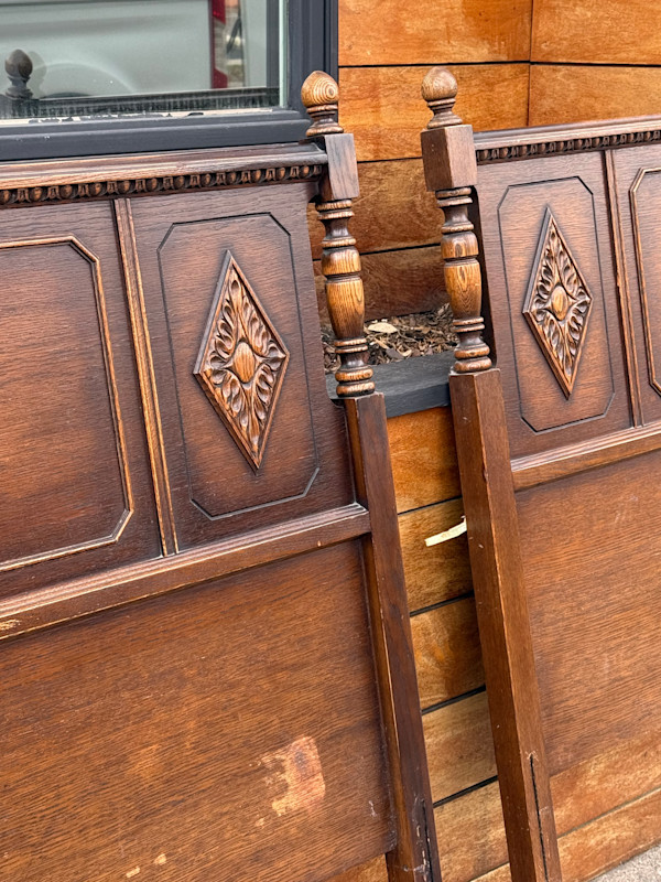 pair of Northern Furniture single headboards