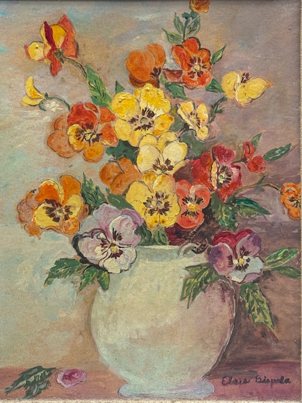 Framed floral still life