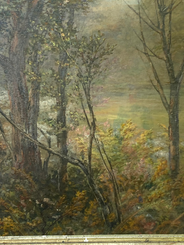 Peter Roos original painting on canvas of trees