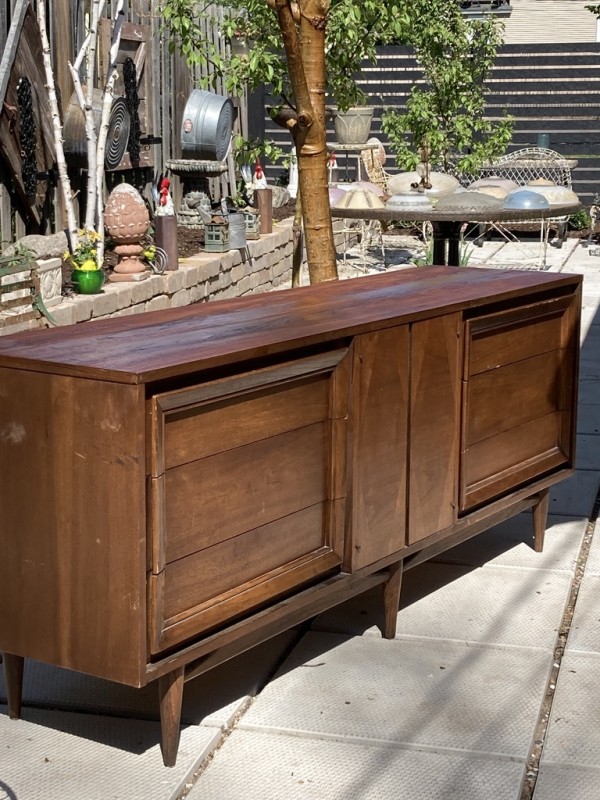 mid century modern 9 drawer dresser