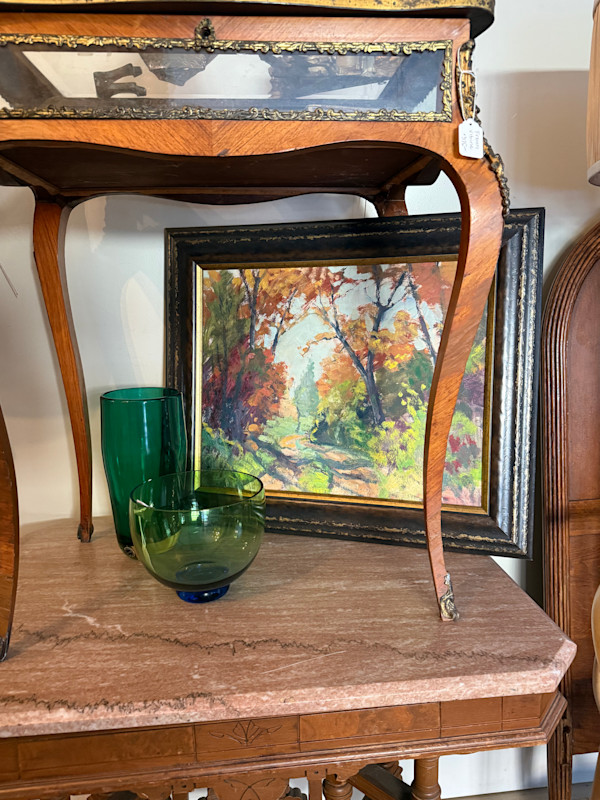Carl G.T. Olson original painting on board fall colored path  #13, Image 3.