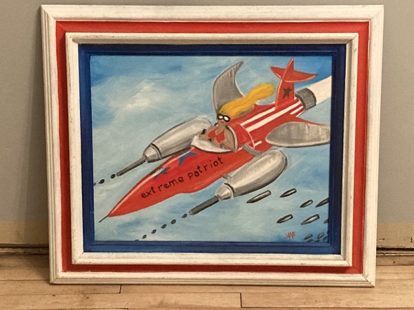 Original painting on canvas by Jane Evershed "Extreme Patriot"