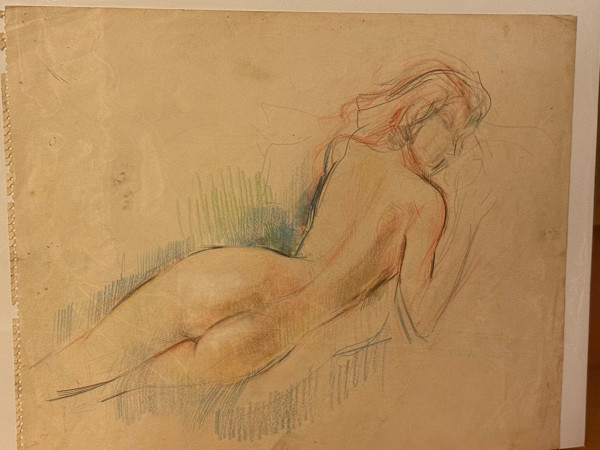 unframed figural nude lady
