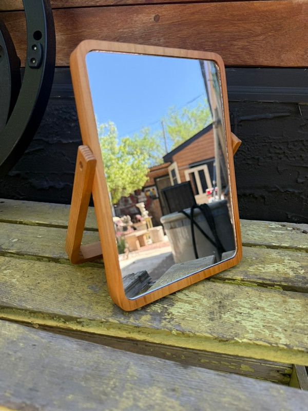 Simple pine dresser mirror