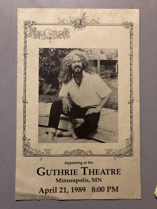 Arlo Guthrie concert advertisement poster