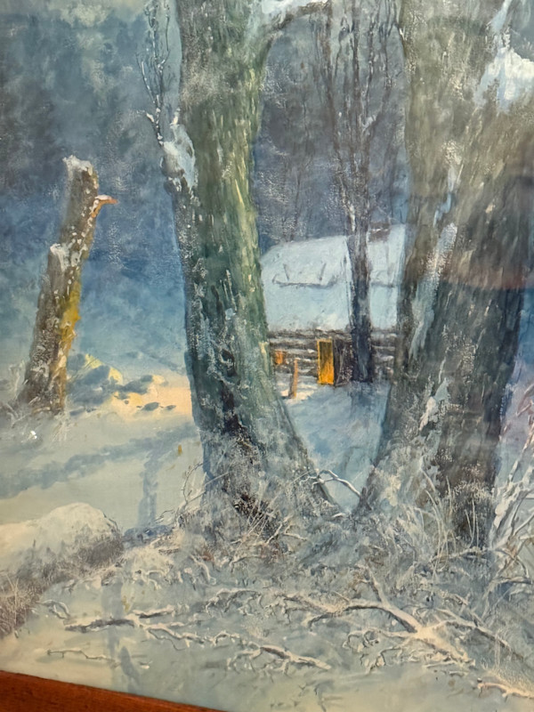 Framed original watercolor by Gulbrand Sether