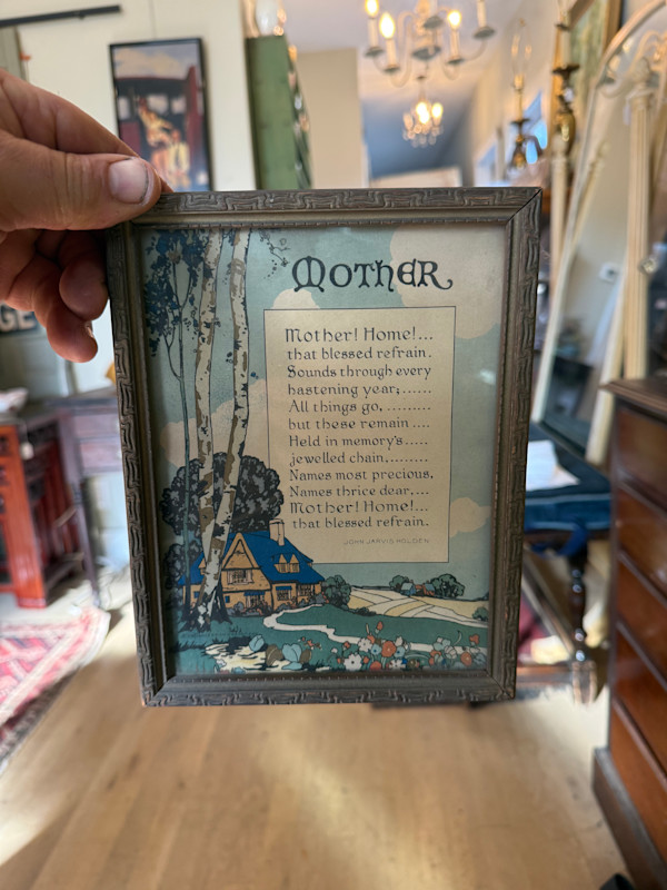 framed vintage motto print "Mother...", Image 1.