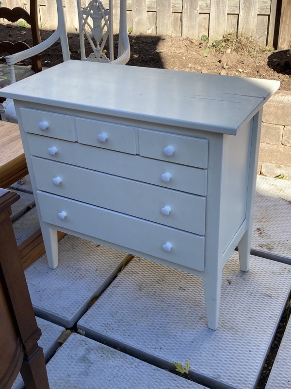 small painted Nichols and Stone chest