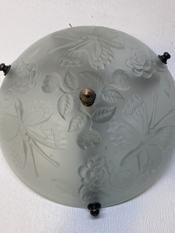 French art glass hanging light