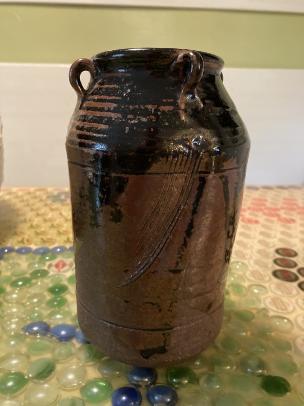 Hand made signed pottery vase