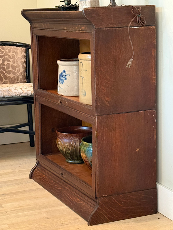 Oak stacking bookcase