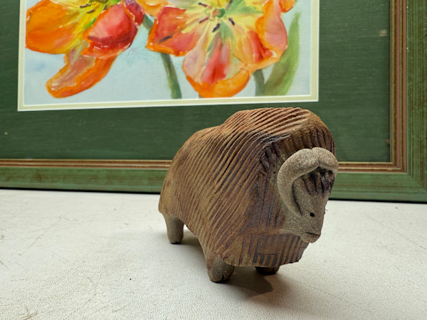 Dan and Lee Ross vintage art pottery yak