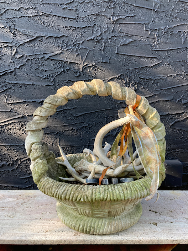 Garden cement basket