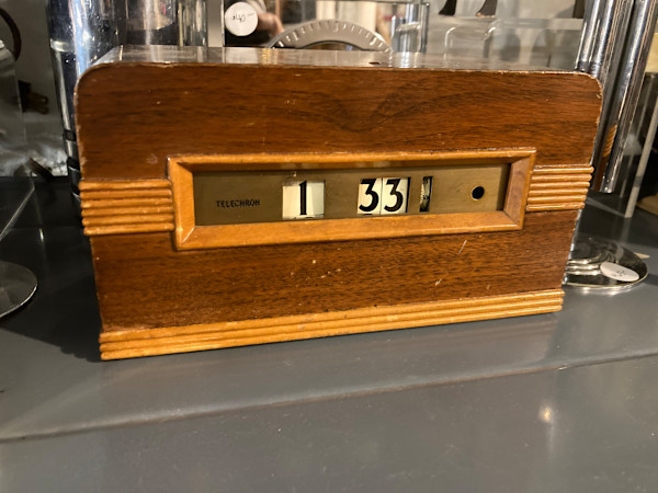 Art Deco wooden clock