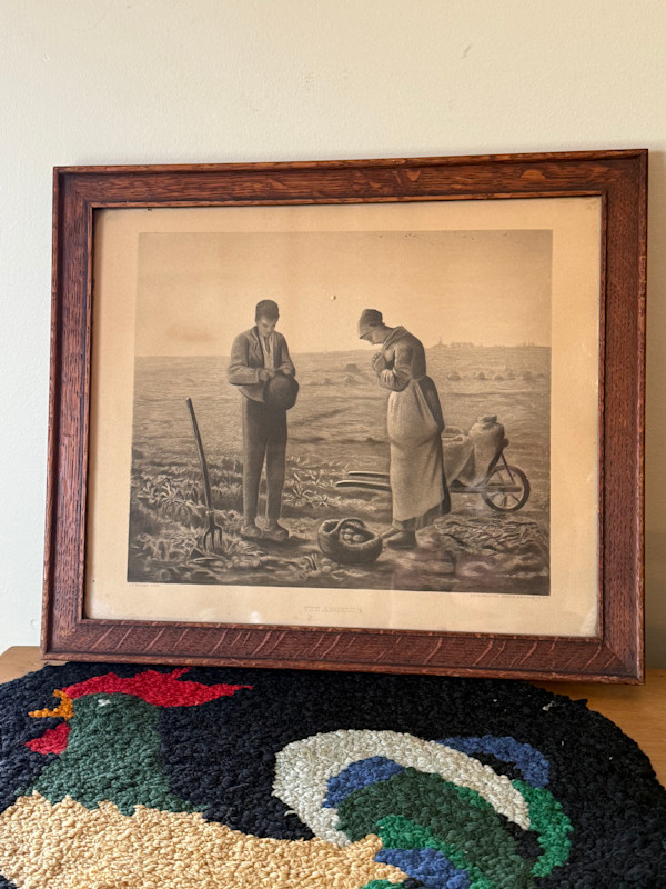 framed lithograph of the gleaners, Image 1.