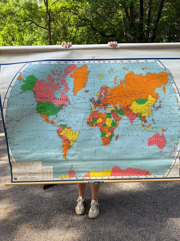 Vintage world map, Image 1.
