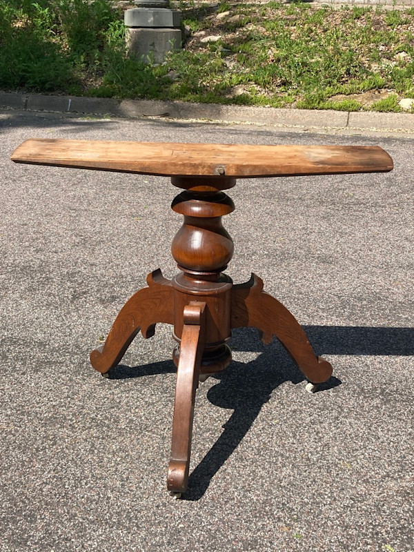 Early American round pedestal table