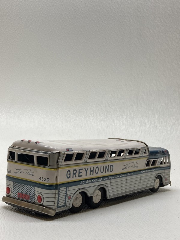 Vintage tin toy greyhound bus