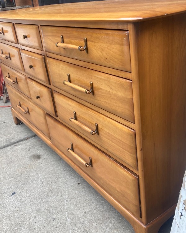 mid century modern 11 drawer chest