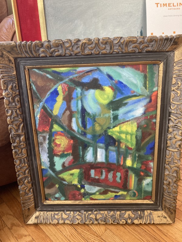 Abstract framed painting