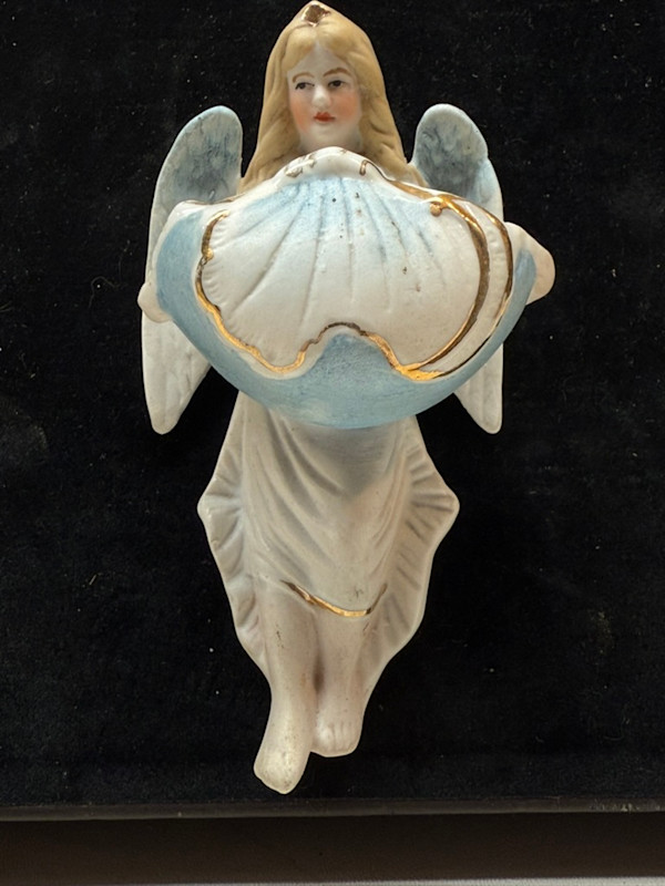 hand decorated German angel wall font