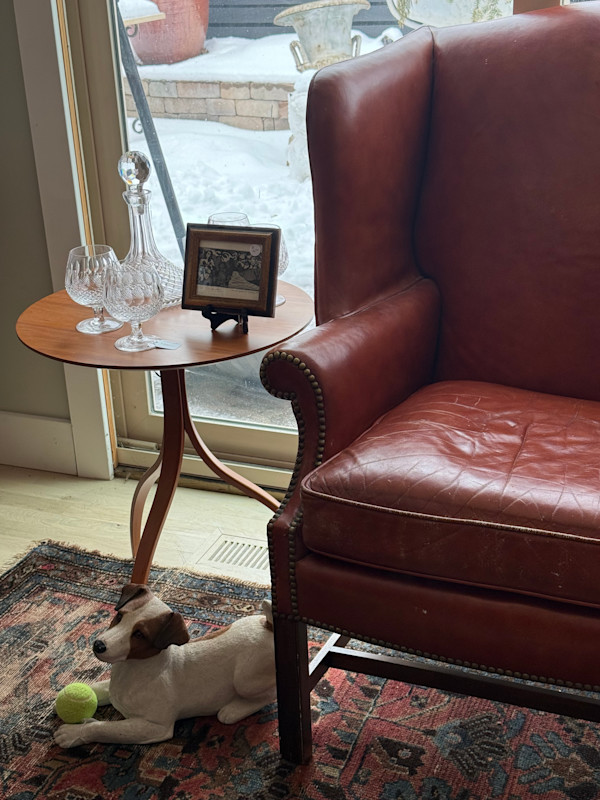 Drexel heritage leather wingback, Image 1.