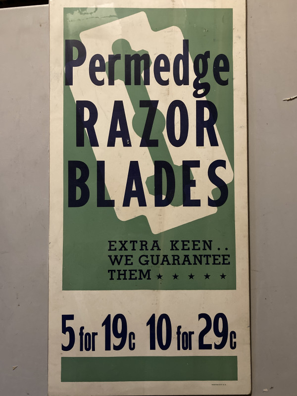 Permedge RAZOR BLADES advertisement "NEW" OLD stock