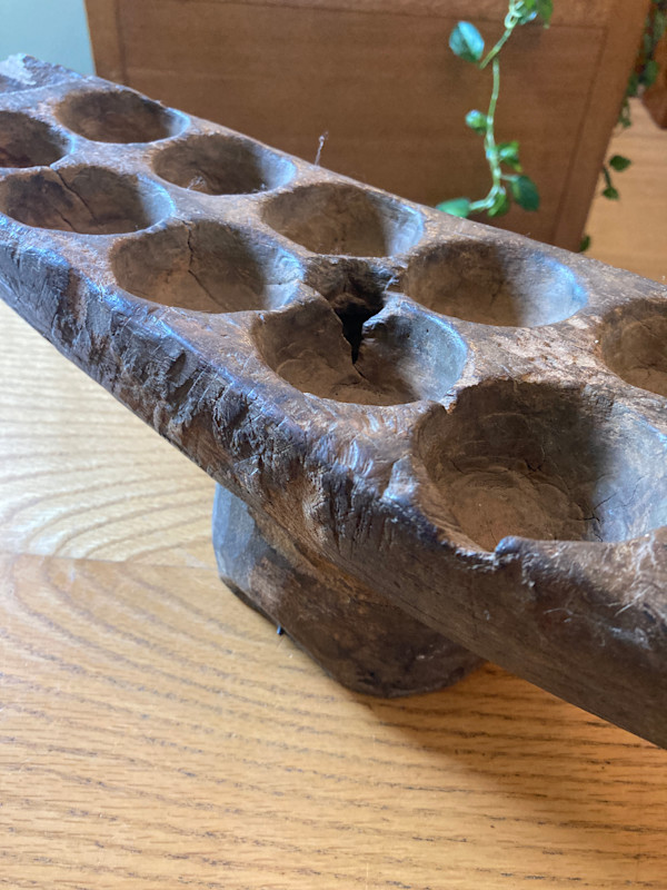 Carved African wood table game