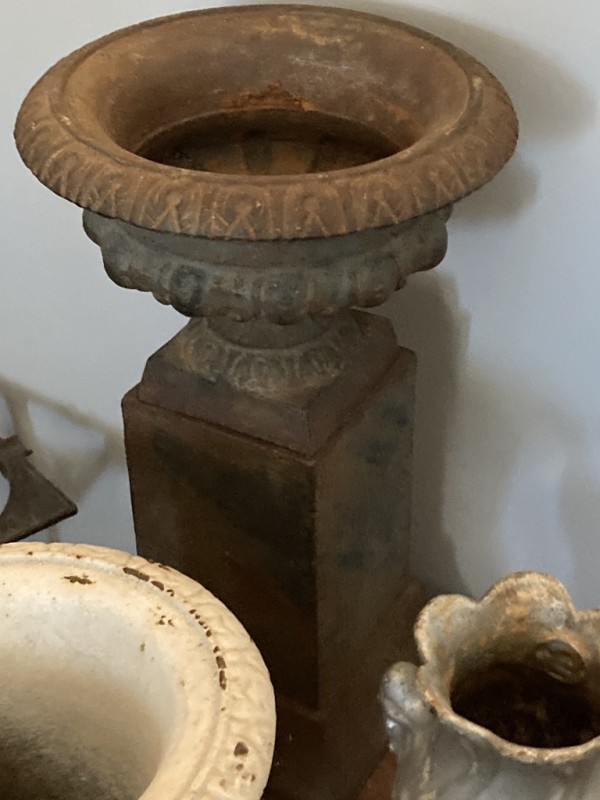 small 2 piece vintage urn