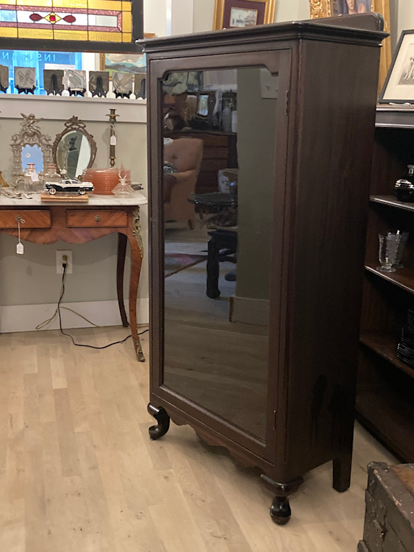 Mahogany single door bookcase