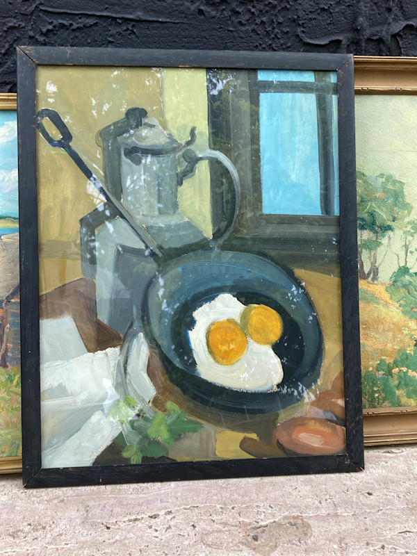 Original painting of eggs on paper