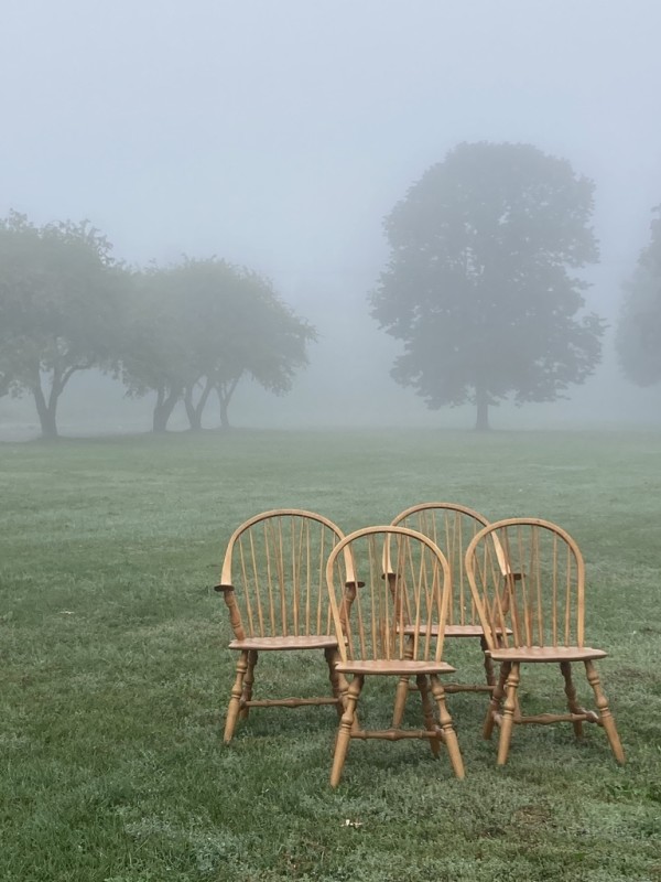 set of 4 maple handmade Windsor chairs by Hale of Vermont