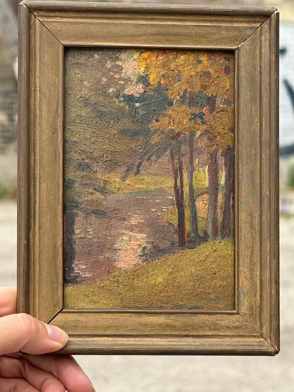 Traditional painting on board