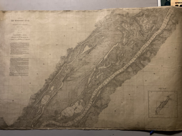 Unframed Mississippi River vintage map