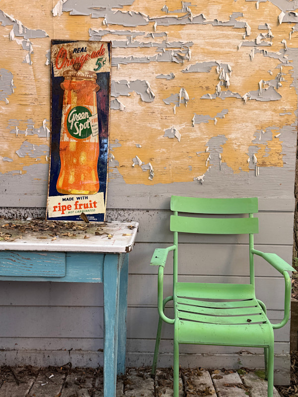 Vintage Green Spot metal advertising sign