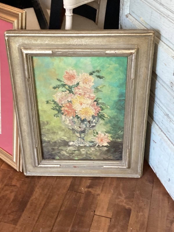 Original oil painting of flowers