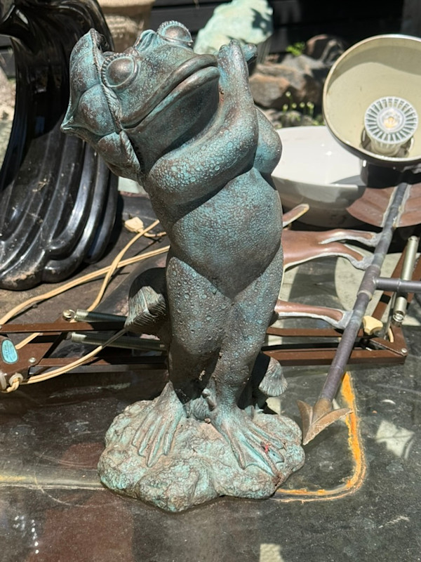 cute standing garden frog
