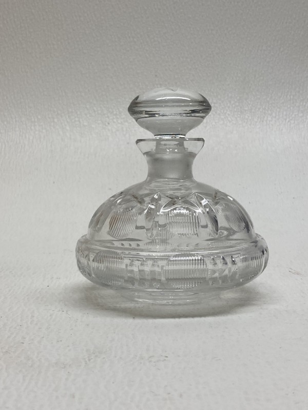 vintage clear Art Deco perfume bottle