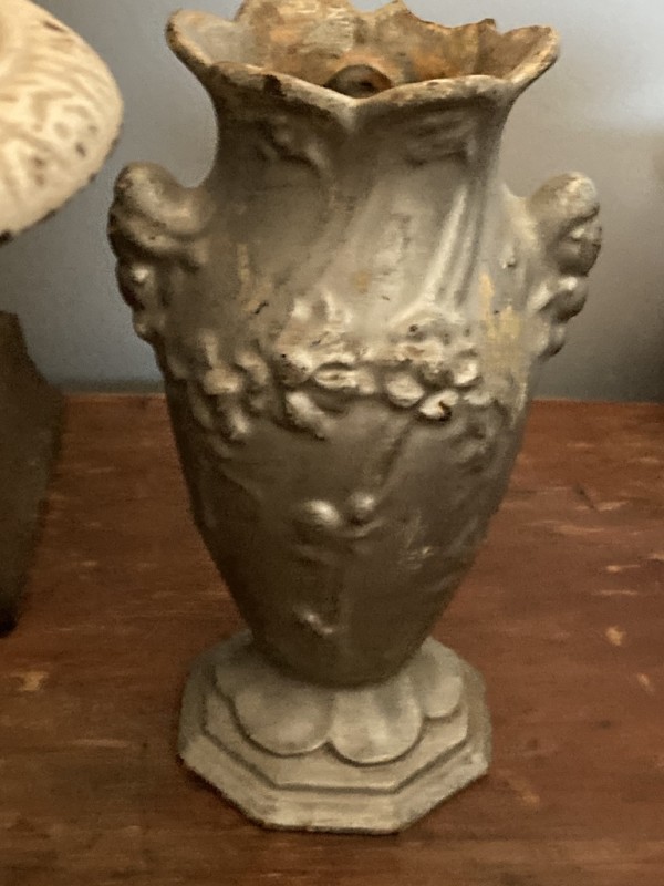 small vintage French iron vase