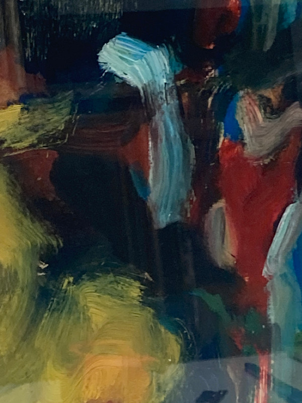 Original abstract acrylic on paper by Minnesota artist Guy Williams