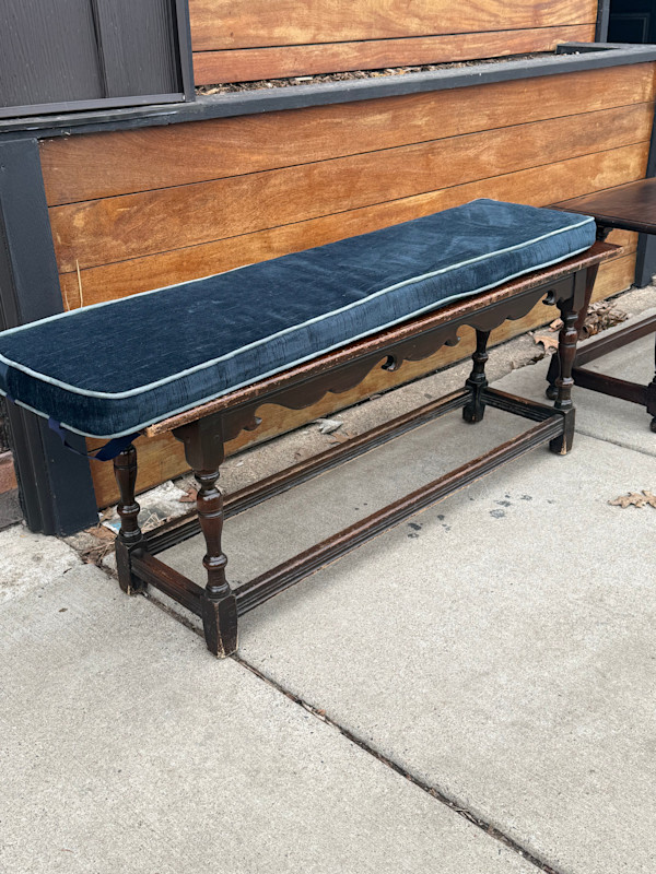 Antique walnut bench