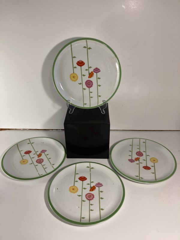 Set of 4 Denby  Portugal 10 1/2" luncheon plates