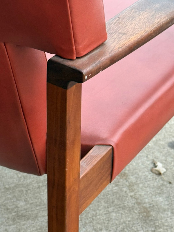 Mid century modern walnut arm chair