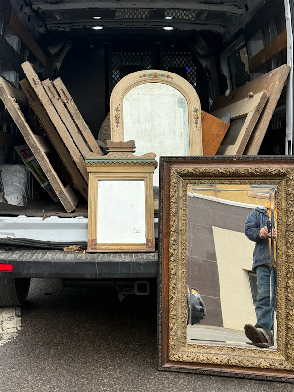 Victorian beveled mirror