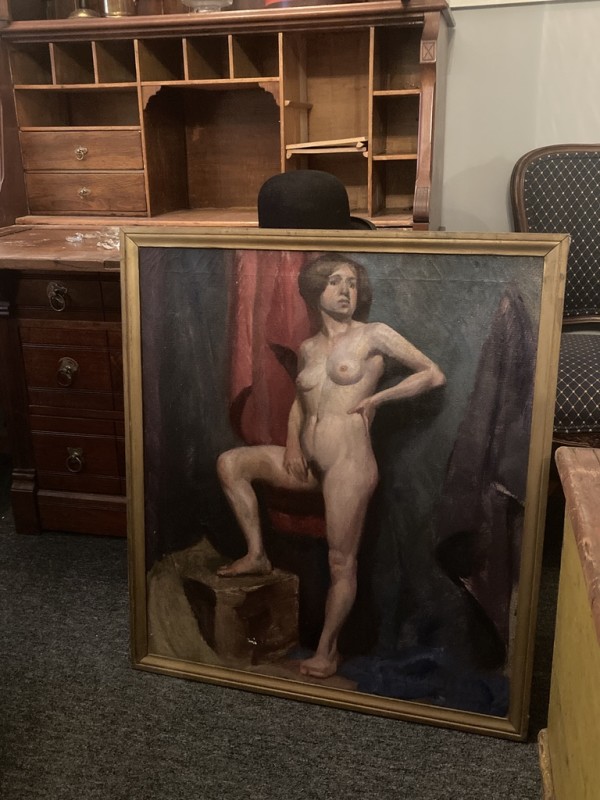 Original oil painting of nude