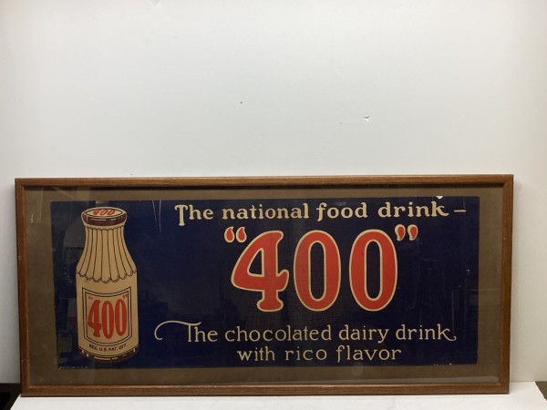 Framed "400" advertisement
