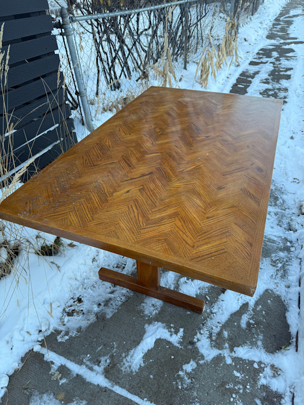 Mid century trestle table